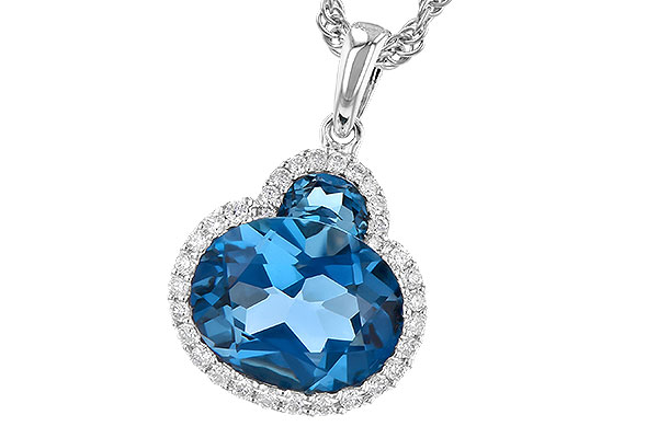 D327-34257: NECK 2.86 LONDON BLUE TOPAZ 3.00 TGW (10X8 OVAL)