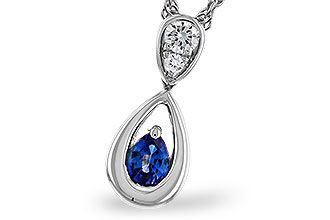 D329-12412: NECKLACE .21 SAPPHIRE .27 TGW (4x3 SAPP)