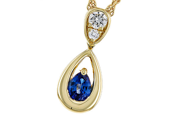 D329-12412: NECKLACE .21 SAPPHIRE .27 TGW (4x3 SAPP)