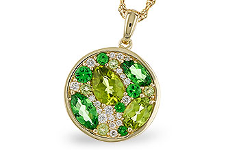 D329-13294: NECK 2.20 TW SEMI-PRECIOUS (TSAV, PER) 2.37 TGW