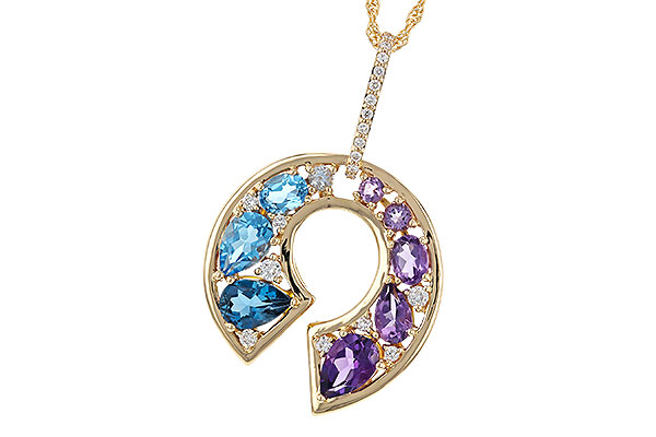 D329-13321: NECKLACE 1.77 SEMI-PREC (AMY & BT) 1.90 TGW