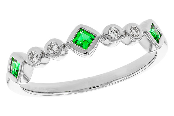 D329-14257: LDS WED RG .14 TW EMERALD .19 TGW