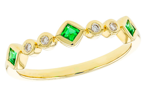 D329-14257: LDS WED RG .14 TW EMERALD .19 TGW