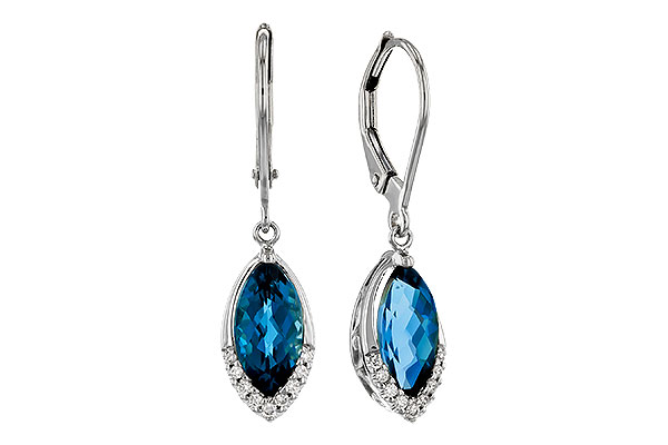 D329-16994: EARR 2.42 TW LONDON BLUE TOPAZ 2.50 TGW (9x5MM MQ)