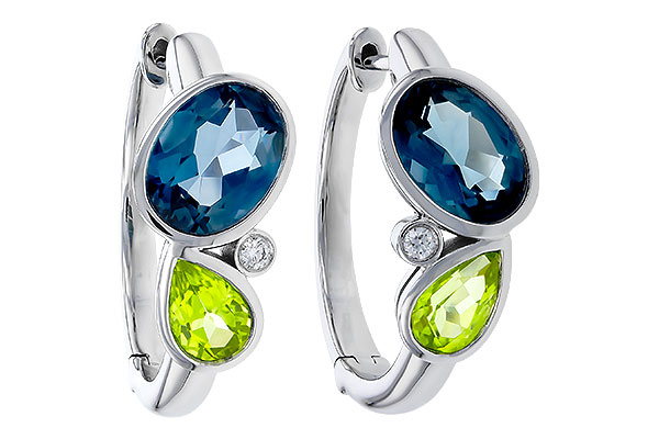 D329-17876: EARRINGS 2.97 SEMI-PREC (PER,LBT) 3.00 TGW