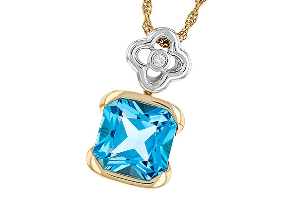 D330-00576: NECKLACE 3.50 BLUE TOPAZ 3.52 TGW (9MM BT)