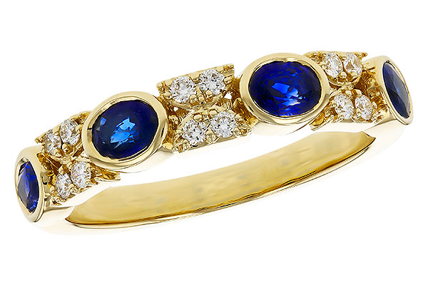 D330-00612: LDS WED RG .88 TW SAPPHIRE 1.02 TGW