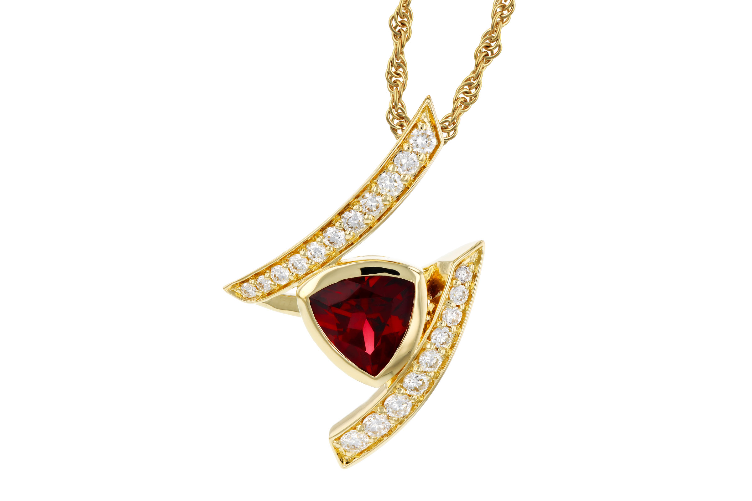D330-03321: NECKLACE .84 GARNET 1.03 TGW (6MM GAR)