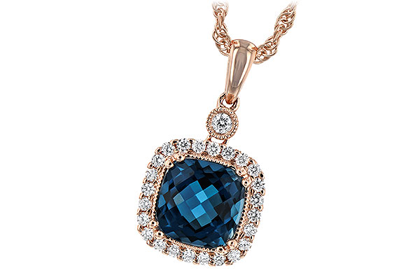 E243-65094: NECK 1.63 LONDON BLUE TOPAZ 1.80 TGW (7MM LBT)