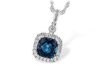 E243-65094: NECK 1.63 LONDON BLUE TOPAZ 1.80 TGW (7MM LBT)