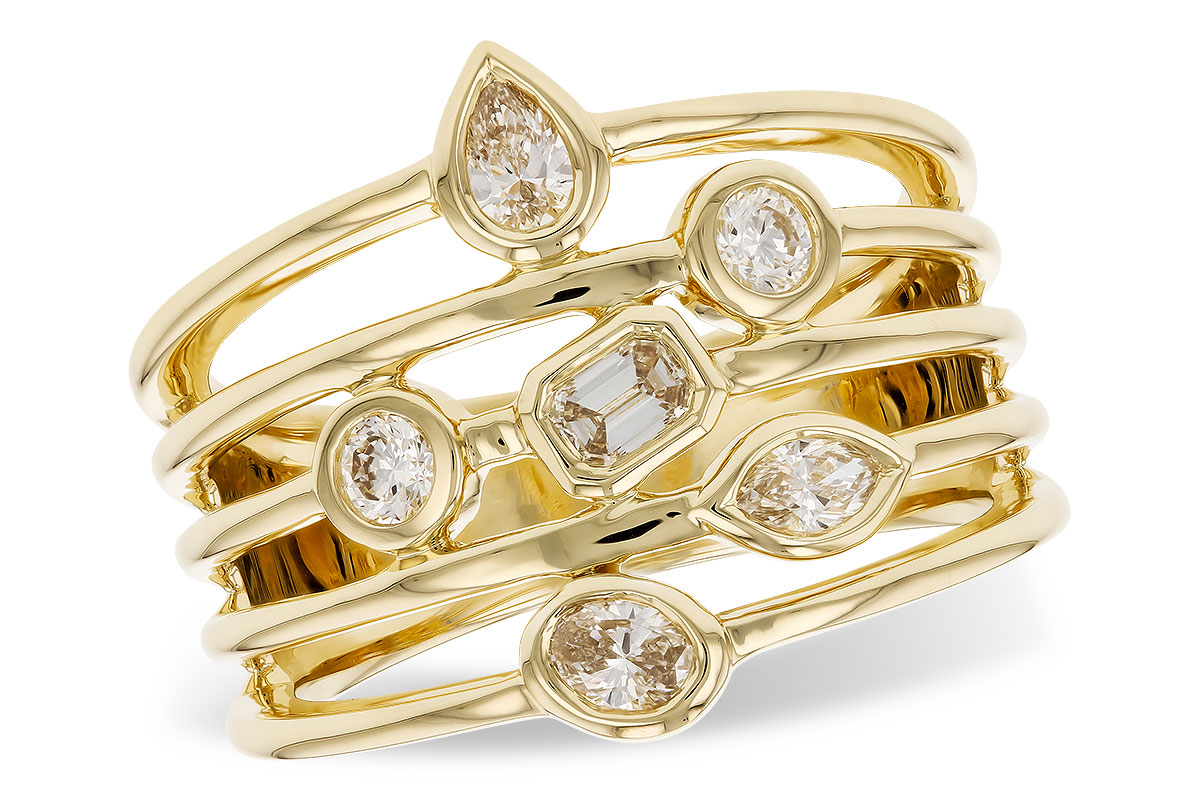 E328-26085: LDS DIA RG .50 TW FANCY CUT DIAMONDS