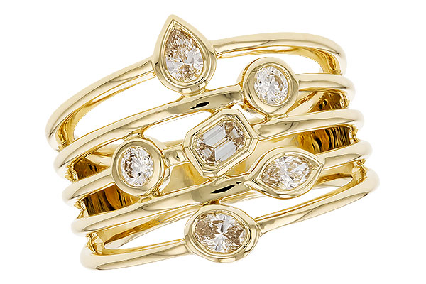 E328-26085: LDS DIA RG .50 TW FANCY CUT DIAMONDS