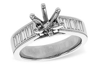 E329-09694: LDS SEMI DIA RG .50 TW BAGUETTES