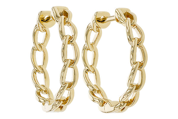 E329-10594: GOLD EARRINGS (18MM)