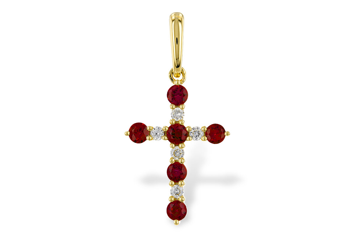 E329-11512: PENDANT .34 TW RUBY .42 TGW