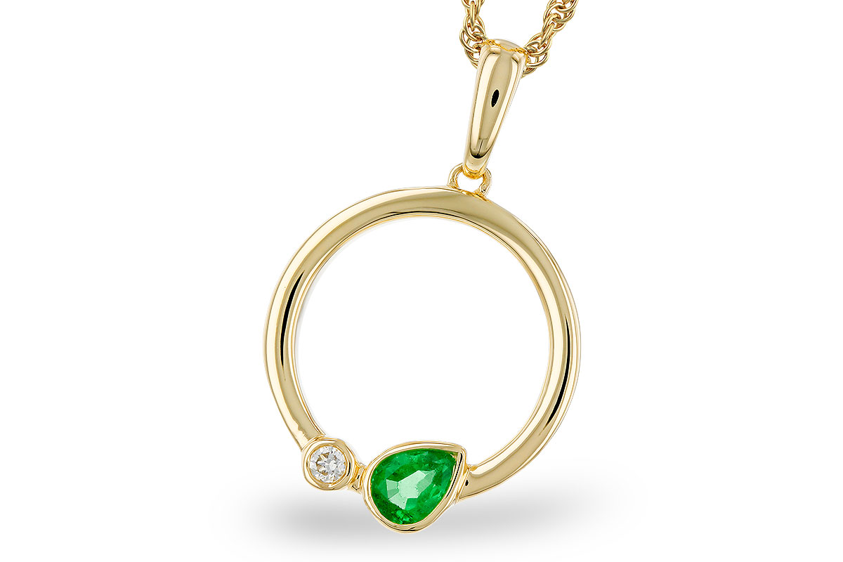 E329-11521: NECKLACE .20 EMERALD .22 TGW