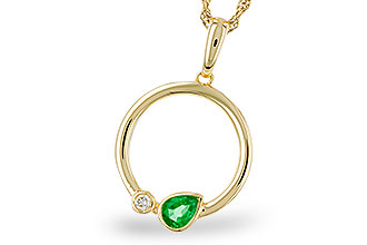 E329-11521: NECKLACE .20 EMERALD .22 TGW