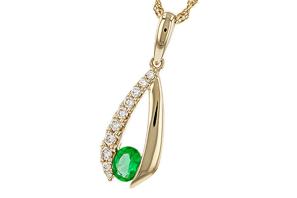 E329-15094: NECKLACE .28 EMERALD .45 TGW (5x4 EMER)