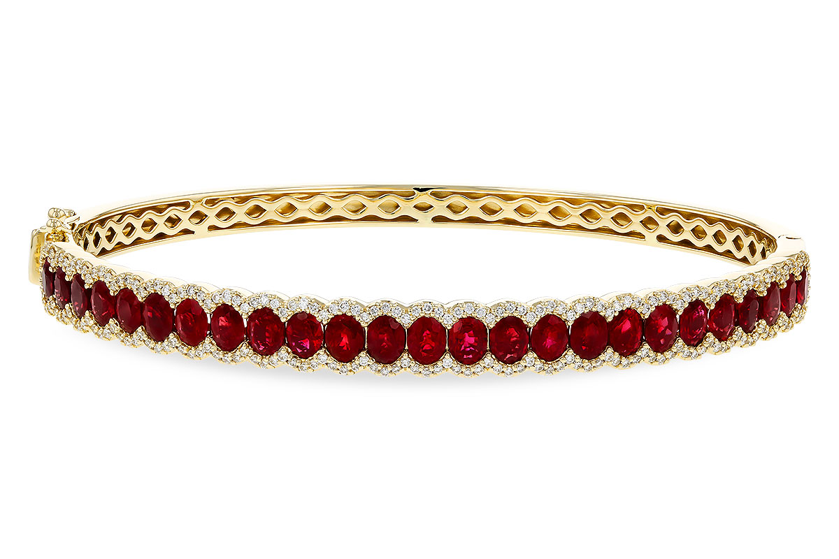 E329-16912: BANGLE 5.04 TW RUBY 5.60 TGW