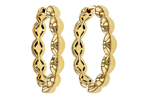 E329-16921: GOLD EARRINGS (21MM)