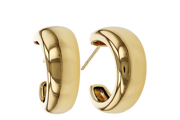 E329-16930: GOLD EARRINGS (16MM)