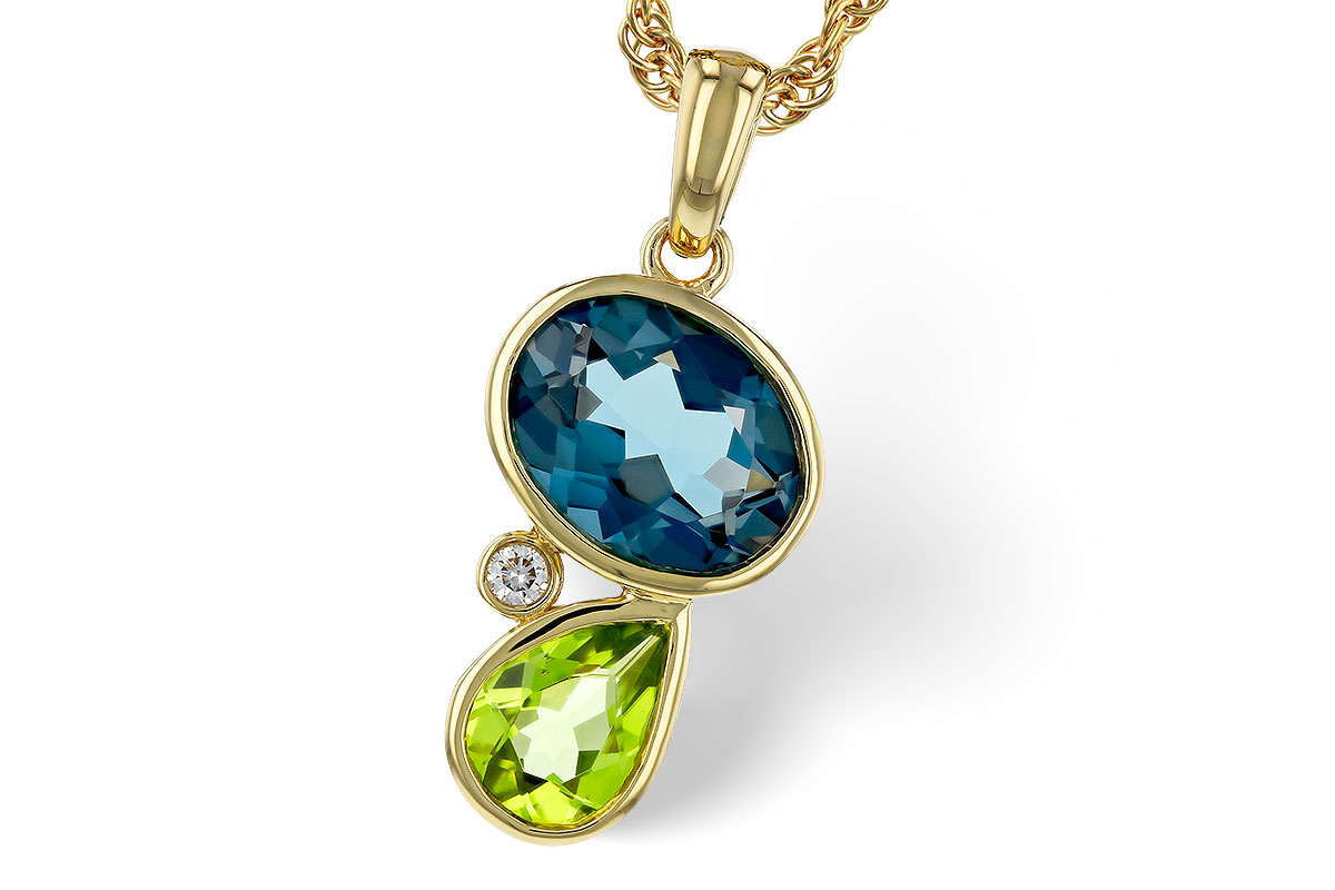 E329-17857: NECKLACE 2.43 SEMI-PREC (PER,LBT) 2.45 TGW