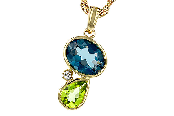E329-17857: NECKLACE 2.43 SEMI-PREC (PER,LBT) 2.45 TGW