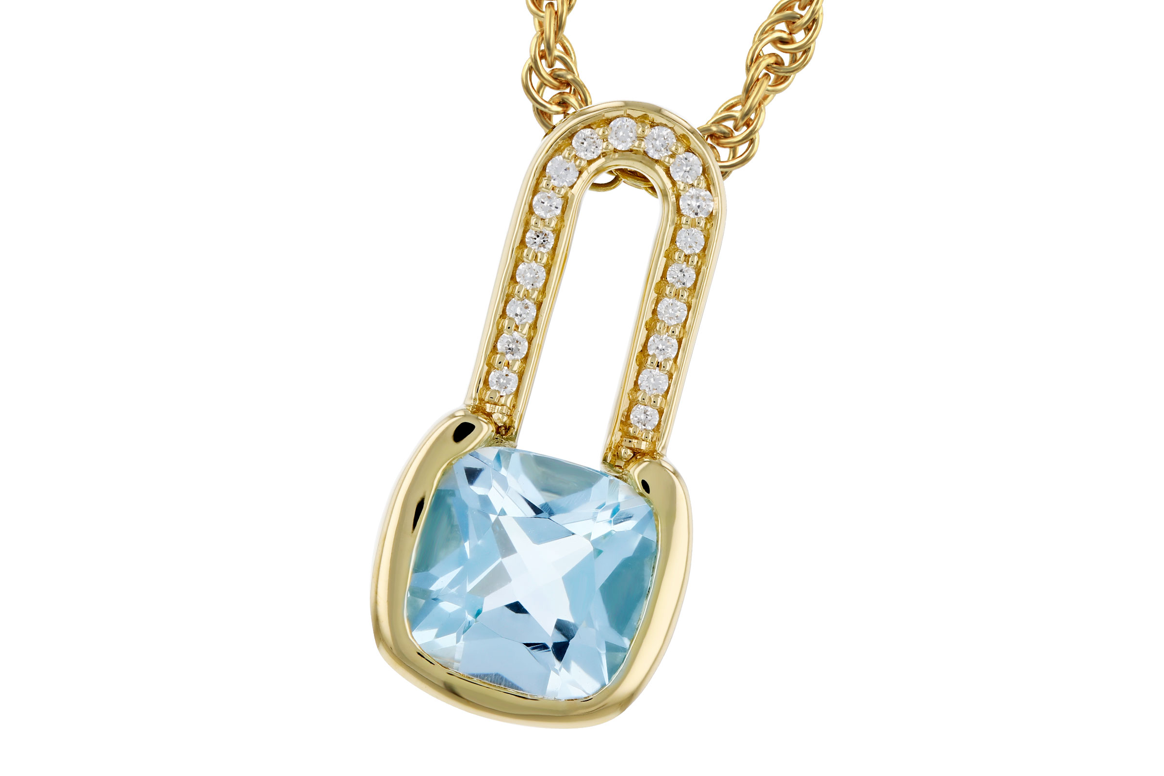 E330-03285: NECKLACE .91 SKY BLUE TOPAZ .95 TGW (6MM BT)