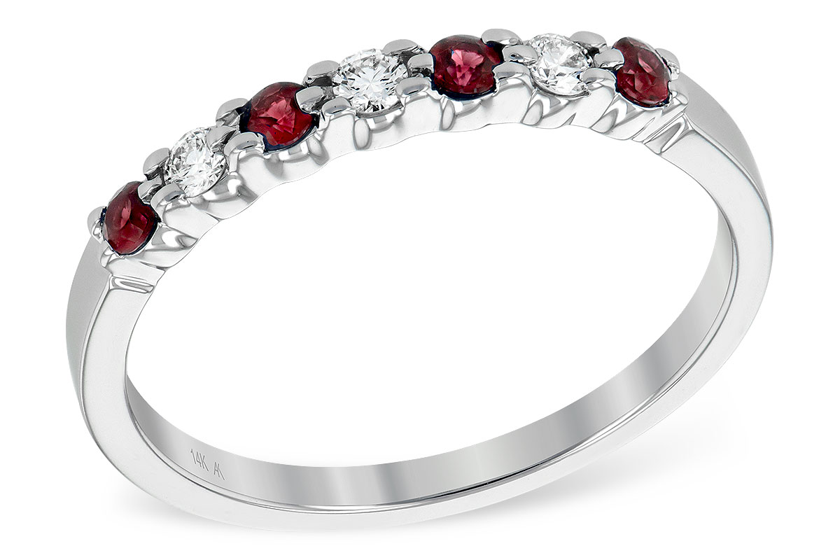F240-07857: LDS WED RG .18 RUBY .28 TGW