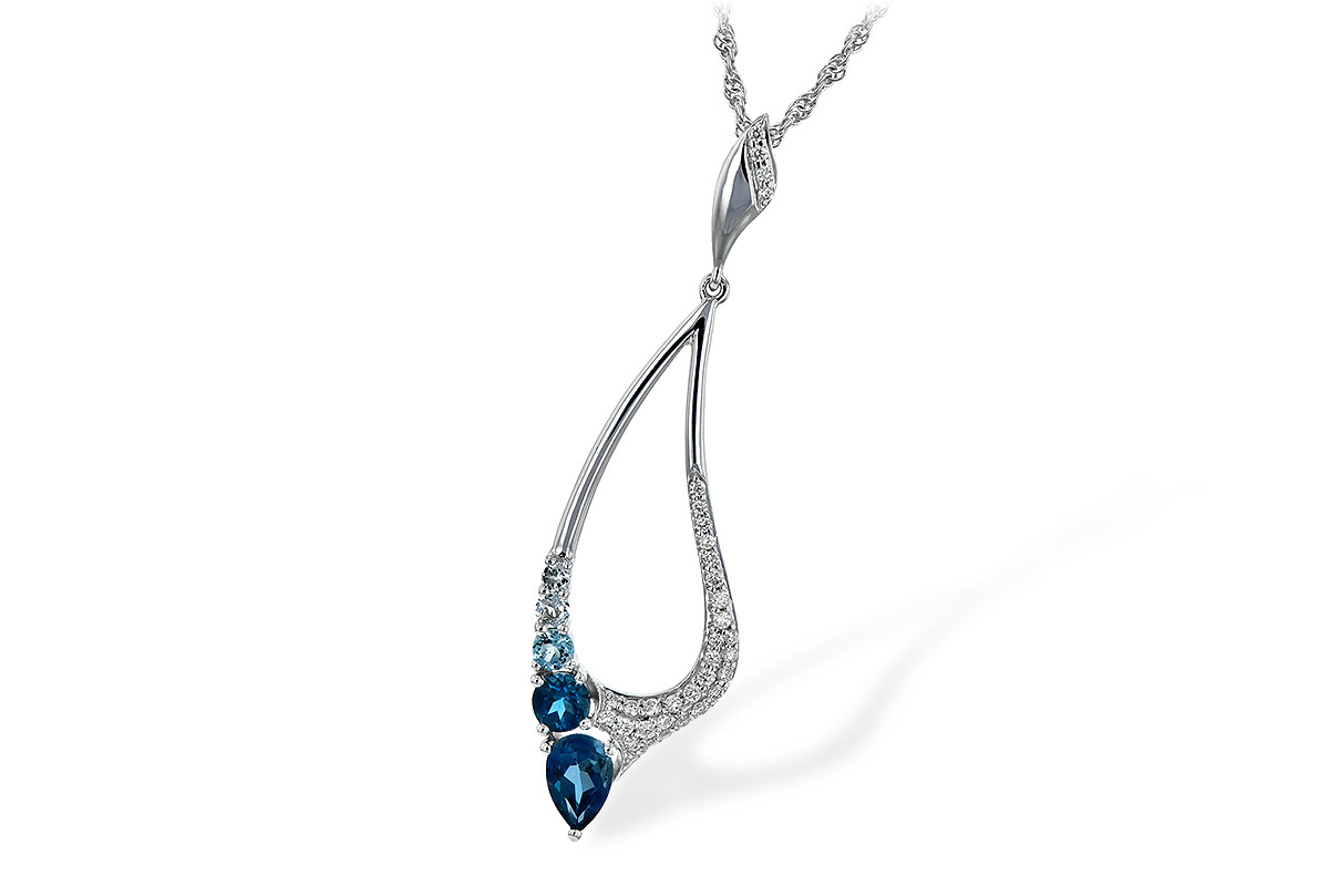 F243-70557: NECK .83 BLUE TOPAZ 1.00 TGW