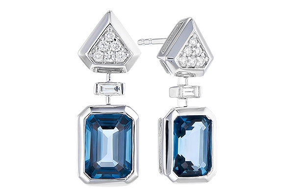 F327-35139: EARR 2.00 TW LONDON BLUE TOPAZ 2.12 TGW