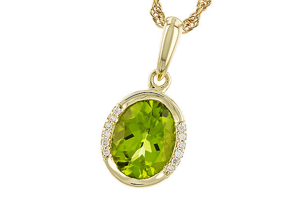 F328-22430: NECKLACE 1.72 TW PERIDOT 1.75 TGW (9x7 PER)