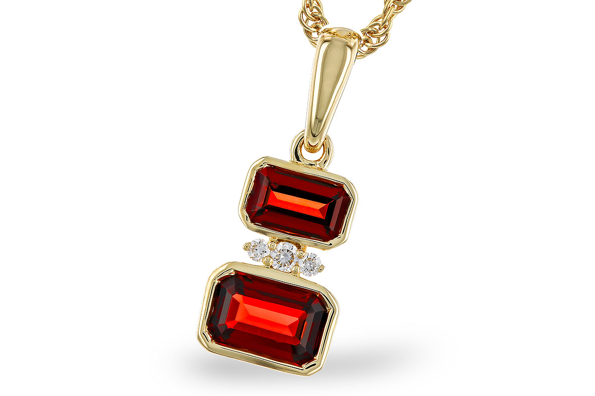 F329-11512: NECK .98 TW GARNET 1.01 TGW