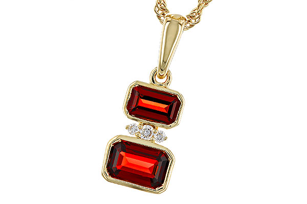 F329-11512: NECK .98 TW GARNET 1.01 TGW