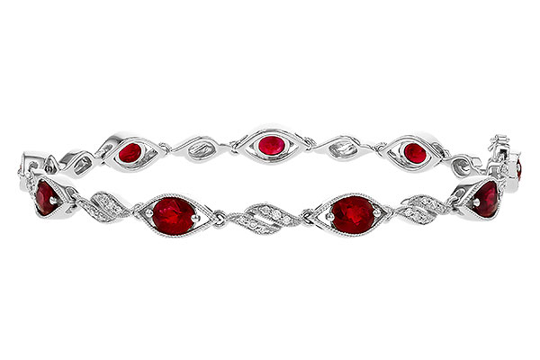 F329-11539: BRACELET 3.68 RUBY 3.92 TGW (7")