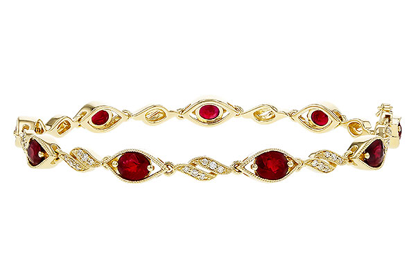 F329-11539: BRACELET 3.68 RUBY 3.92 TGW (7")