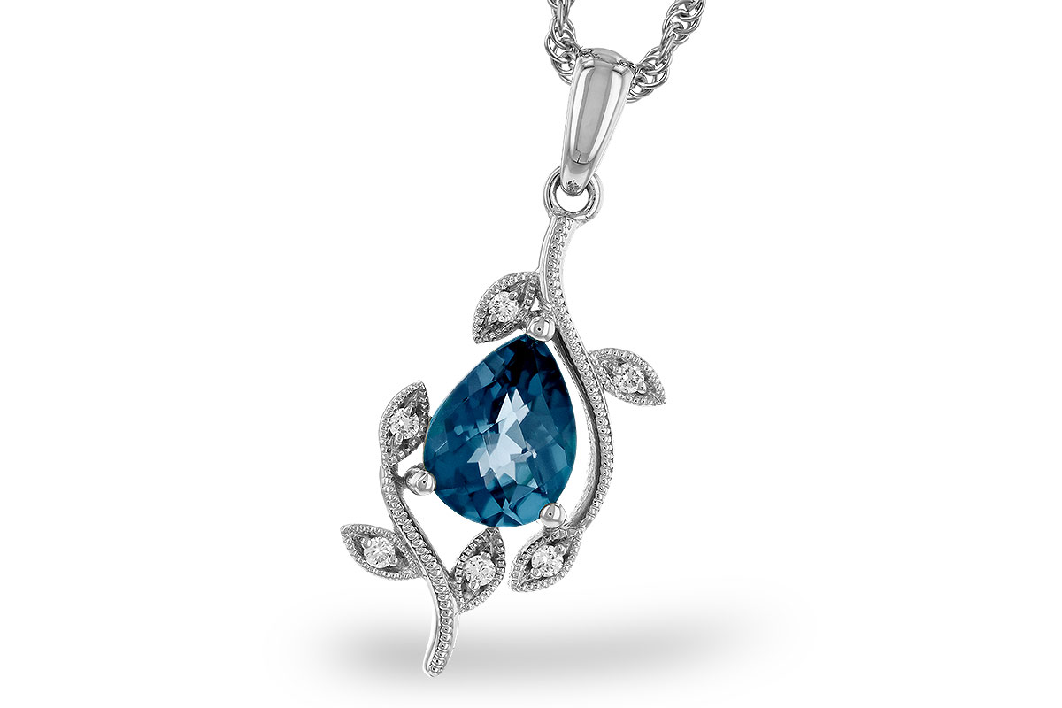 F329-13330: NECK 1.20 LONDON BLUE TOPAZ 1.25 TGW (8x6MM LBT)