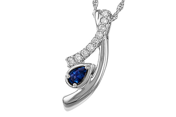 F329-15094: NECKLACE .23 SAPP .40 TGW (5x3 SAPP)
