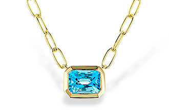 F329-15166: NECKLACE 1.20 SWISS BLUE TOPAZ (18")