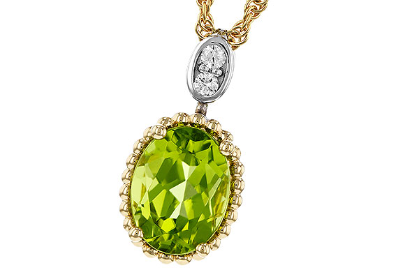 F329-16975: NECKLACE 1.22 PERIDOT 1.25 TGW (8x6MM OV)