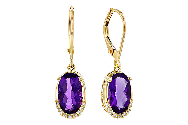 F329-16994: EARRINGS 2.70 TW AMETHYST 2.78 TGW (10x6MM OV)