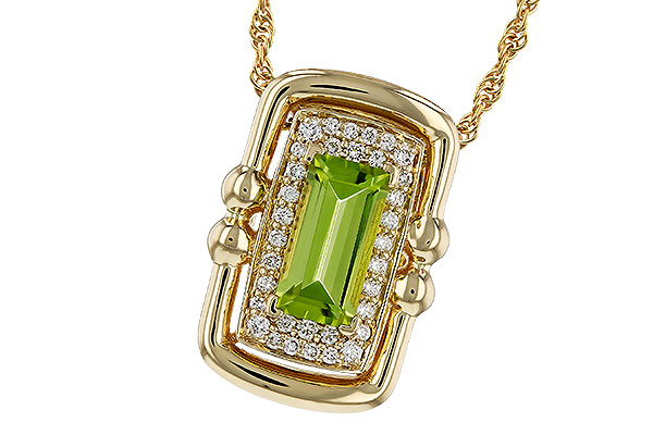 F329-17848: NECKLACE .72 PERIDOT .84 TGW (8x4MM PER)