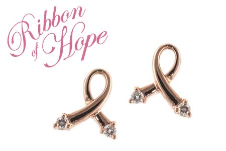 G054-63321: PINK GOLD EARRINGS .07 TW