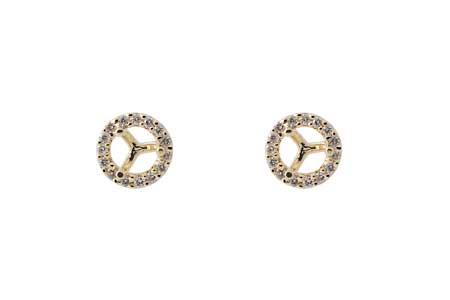 G054-63339: SEMI DIA EARR .12 TW (HOLDS .25 EACH)