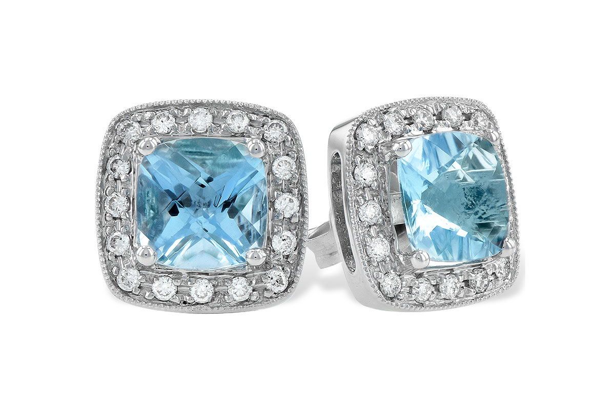 G150-05175: EARRINGS 1.55 AQUA 1.75 TGW