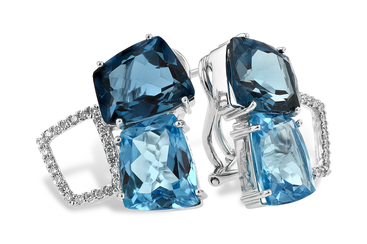 G242-76084: EARR 10.80 BLUE TOPAZ 11.00 TGW