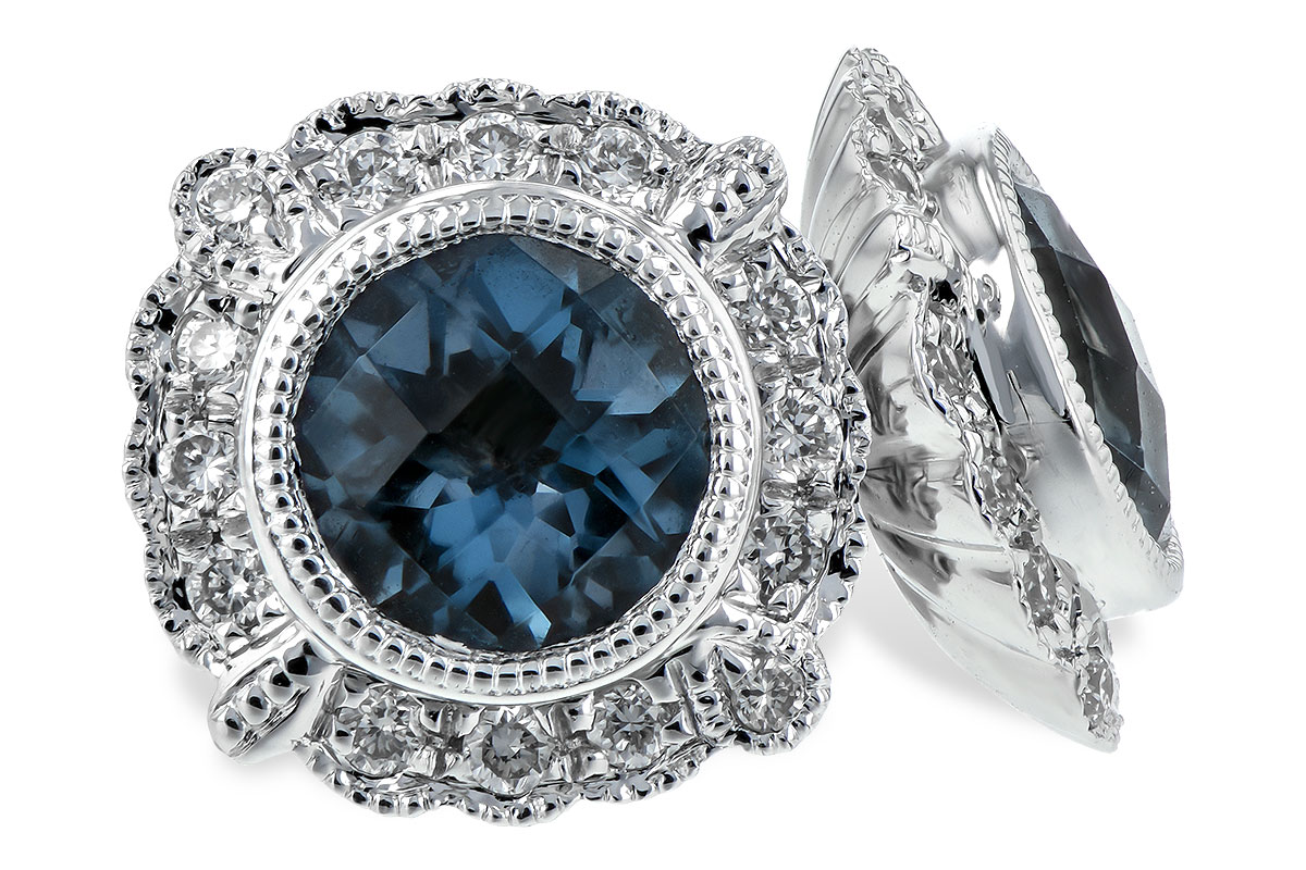 G243-66021: EARR 1.03 BLUE TOPAZ 1.17 TGW