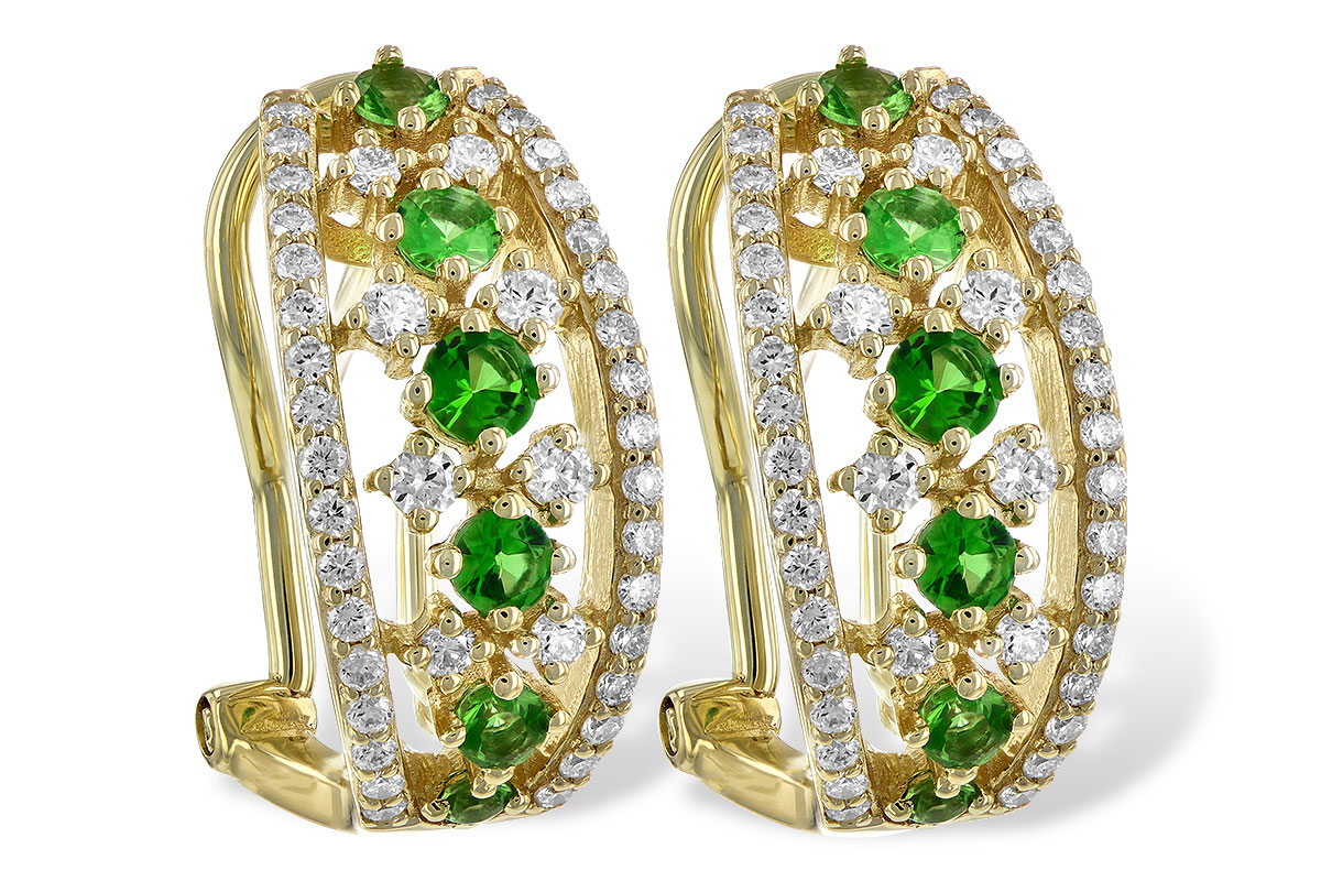 G244-55139: EARR .46 GREEN GARNET .86 TGW