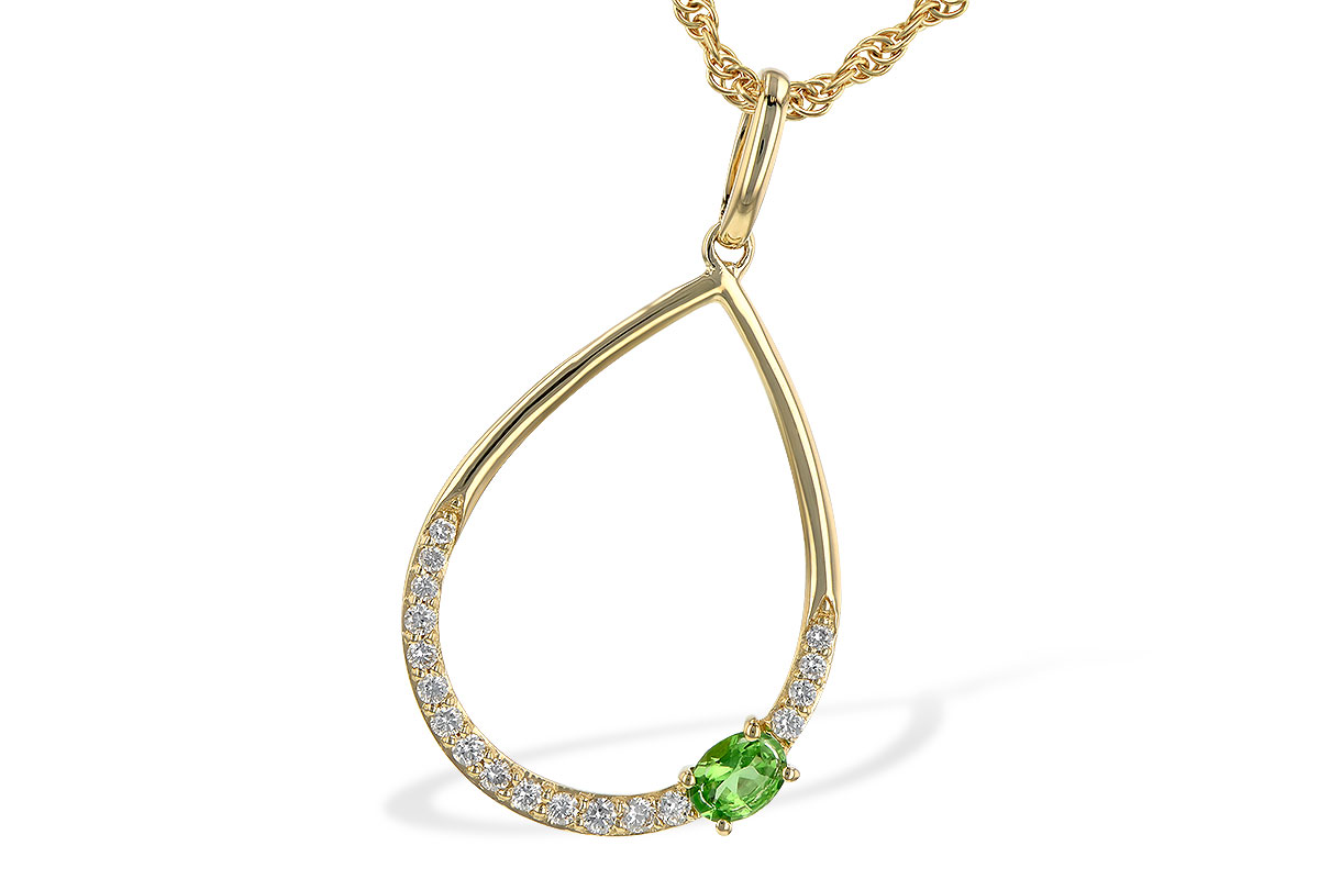 G244-62412: NECK .17 GREEN GARNET .26 TGW