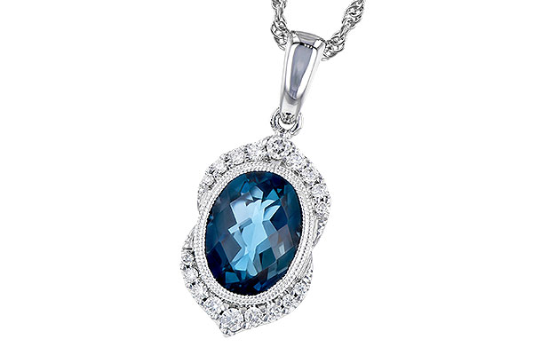 G327-36066: NECK 1.96 LONDON BLUE TOPAZ 2.10 TGW